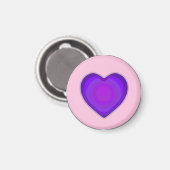 Aimant Couleurs pastel & coeurs violets battre (Recto/Verso)