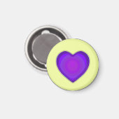 Aimant Couleurs pastel & coeurs violets battre (Recto/Verso)