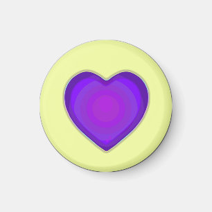 Aimant Couleurs pastel & coeurs violets battre
