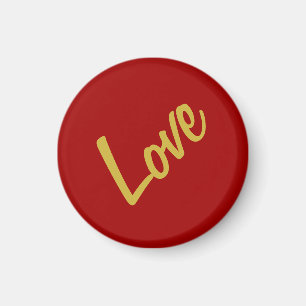 Aimant Couleurs rouge or rouge écarlate Love Mariage Call