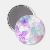 Aimant Couleurs violettes, vertes, roses, élégantes (Recto/Verso)