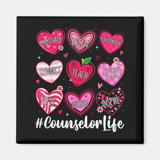Aimant Counselor Life School Counseling Hearts School Val (Devant)