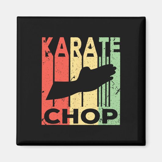 Aimant Coup de karaté vintage (Devant)
