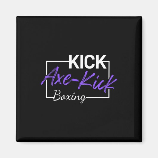 Aimant Coup de pied de hache de kickboxing (Devant)
