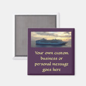 Aimant Coupe arrière du coucher du soleil (Recto/Verso)
