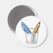 Aimant Coupe de crayon de stylo de l'écrivain (Recto/Verso)