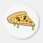 Aimant Coupe de pizza Cute Kawaii (Devant)