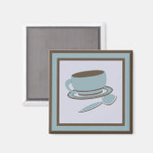 Aimant Coupe et cuillère de café (Recto/Verso)