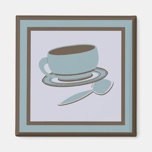 Aimant Coupe et cuillère de café (Devant)