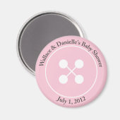Aimant Coupe personnalisée en tant que bouton Baby shower (Recto/Verso)