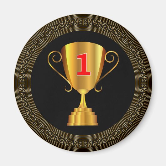 Aimant Coupe trophée d'or (Devant)