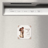 Aimant couple Brown jeunes mariés dansant faveurs de mari (In Situ (Lave-vaisselle))