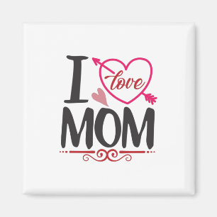 Aimant Couple Cadeau I Love Maman
