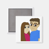 Aimant couple Chibi (Recto/Verso)