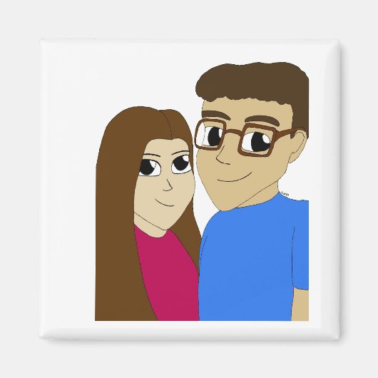 Aimant couple Chibi (Devant)