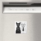Aimant Couple de chats (In Situ (Lave-vaisselle))
