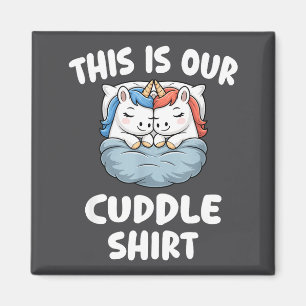 Aimant Couple de licorne mignon c'est notre câlin