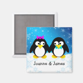 Aimant Couple de manchots (Recto/Verso)