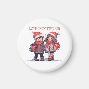 Aimant Couple de Noël - L'amour est dans l'air