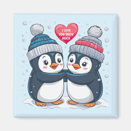 Aimant Couple de pingouin (Devant)