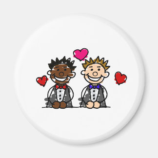 Aimant Couple gay bi-racial
