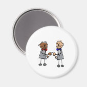 Aimant Couple gay interracial (Recto/Verso)