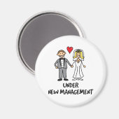 Aimant Couple mariage - Sous la nouvelle gestion (Recto/Verso)