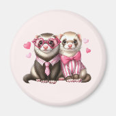 Aimant Couple mignon en amour (Devant)