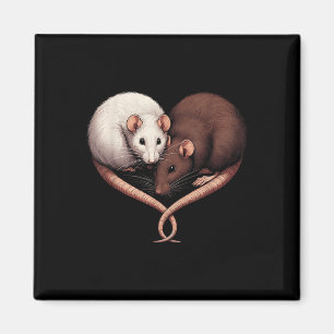 Aimant Couple Petit Rodent Pet Joyeux Coeur Amour Cute Ra
