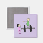 Aimant couple sportif (Recto/Verso)