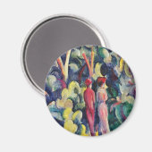 Aimant Couple sur le chemin forestier par August Macke (Recto/Verso)