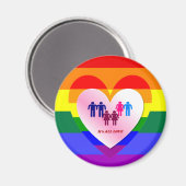 Aimant Couples à l'intérieur de la All Love Pride Coeur (Recto/Verso)