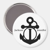 Aimant Couple's Custom I - Ancre initiale porte de croisi (Recto/Verso)