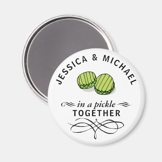 Aimant Couples dans une chiche ensemble Personnalisé (Recto/Verso)
