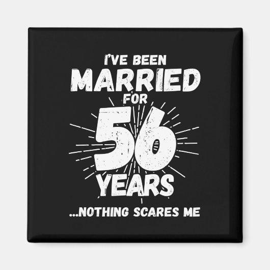 Aimant Couples mariés 56 ans drôle 56e anniversaire (Devant)