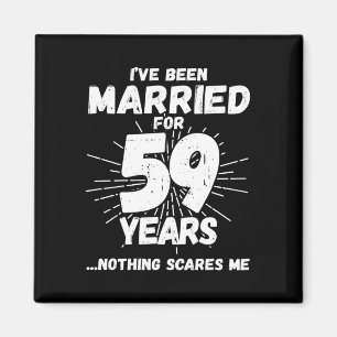 Aimant Couples mariés 59 ans drôle 59e anniversaire