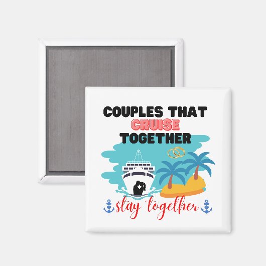 Aimant Couples qui croisent ensemble Restez ensemble Anni (Recto/Verso)