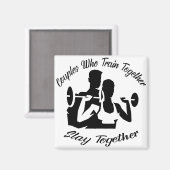 Aimant Couples Qui S'Entraînent Ensemble Restent Ensemble (Recto/Verso)