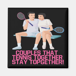 Aimant Couples Qui Tennis Ensemble