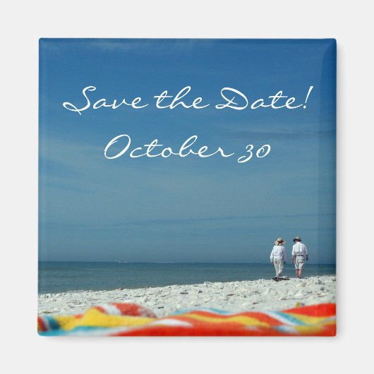 Aimant Couples sur la plage sablonneuse (Devant)