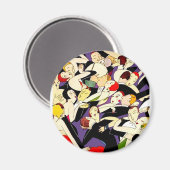 Aimant Couples Vintages dansants (Recto/Verso)