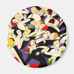 Aimant Couples Vintages dansants