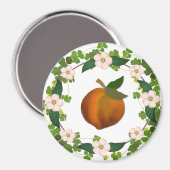 Aimant Courbe de fleur de pêche (Recto/Verso)