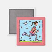 Aimant coureur de printemps (femme) (Recto/Verso)