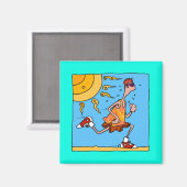 Aimant coureur d'été (mec) (Recto/Verso)