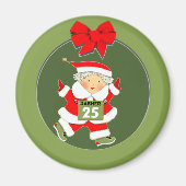 Aimant Coureur Noël vacances (Devant)