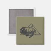 Aimant Courez dans les montagnes sur Olive (Recto/Verso)