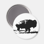 Aimant Courir Buffalo Bison Pop Art (Recto/Verso)
