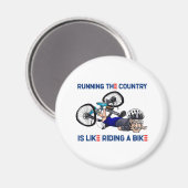 Aimant Courir Le Pays, C'Est Comme Faire Un Vélo Drôle Bi (Recto/Verso)