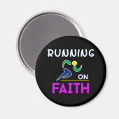 Aimant Courir sur la foi Christian Runner (Recto/Verso)